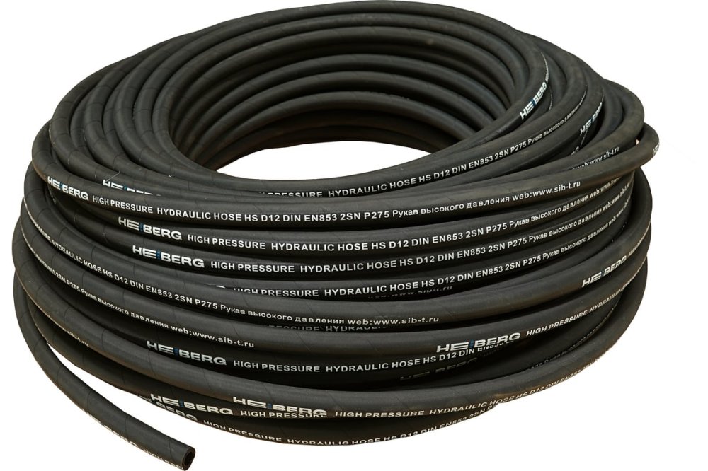 Рукав высокого давления HEIBERG Dn12 DIN EN853 2SN , 1/2",W.P.275 BAR, 100 м 0002Н12